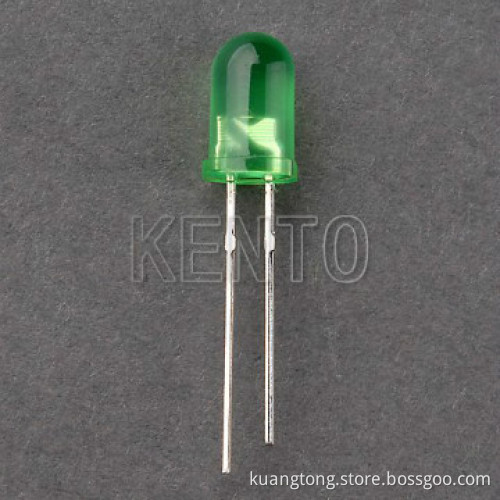 5mm Oval Green Diffused Long Feet Lens Led Diode